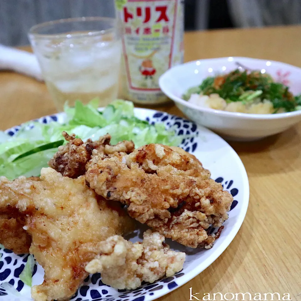 鶏むね唐揚げ♪ハイボール〜〜|ゆきさん