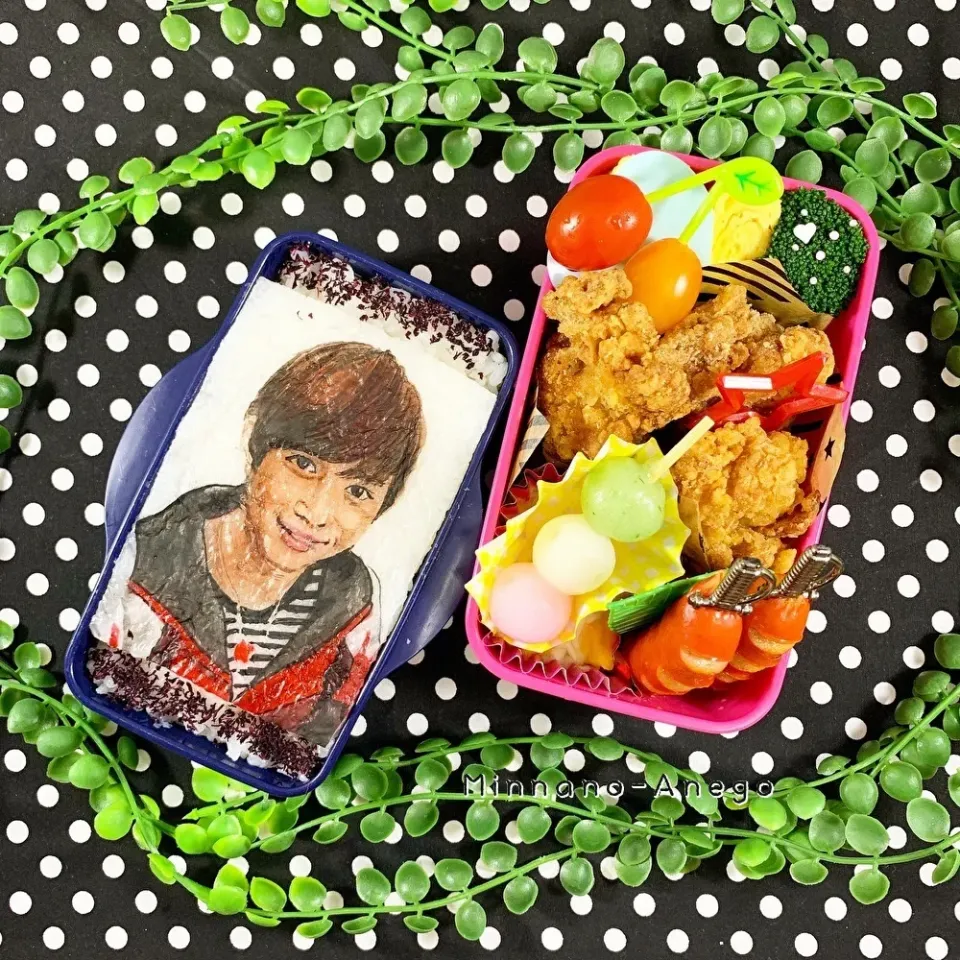 平成戦隊ヒーロー俳優ランキング3位『千葉雄大』弁当
 #オブラートアート 
 #オブアート 
 #似顔絵弁当|みんなのあねごさん