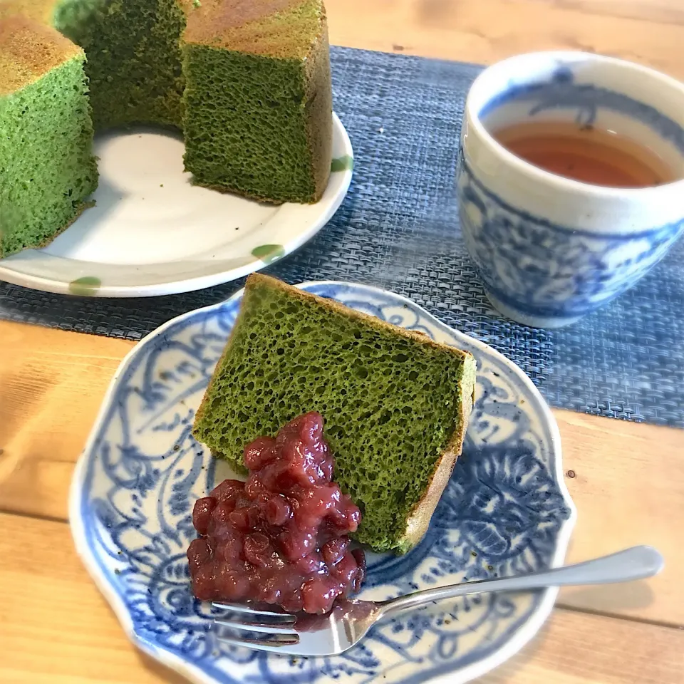 Snapdishの料理写真:抹茶シフォンケーキ🍵|ましてさん