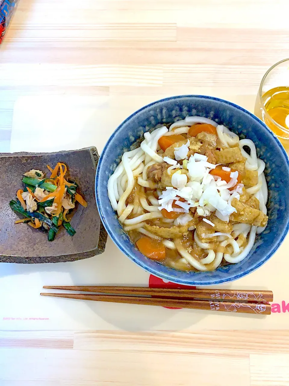 めんつゆと残ったカレーでカレーうどん by Macky1228|ぺろたんさん