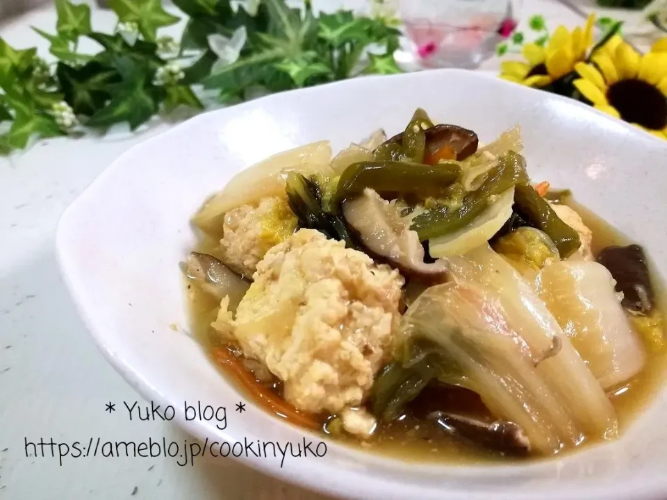 冷凍肉団子で野菜あんかけ|cookinyukoさん