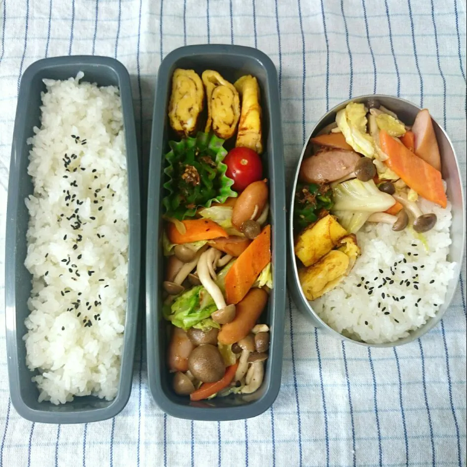 Snapdishの料理写真:野菜炒め弁当|jun(・x・)さん