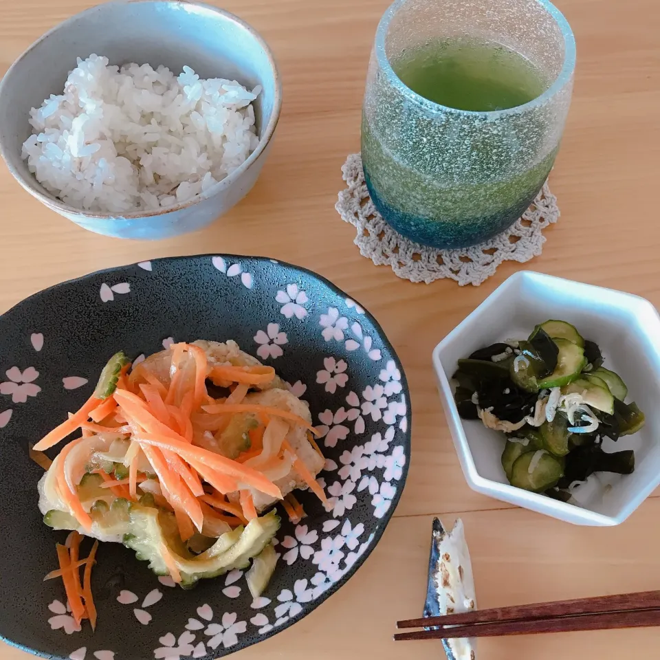 鶏ムネ南蛮漬け|ω･)وﾞ ㌧㌧お昼ご飯|サチャンさん