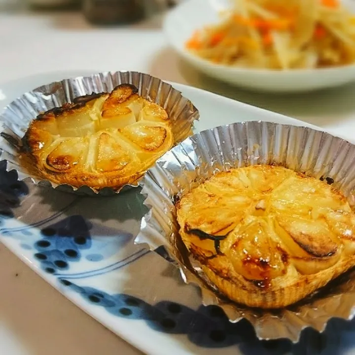 新にんにくのホイル焼き|うさかめさん