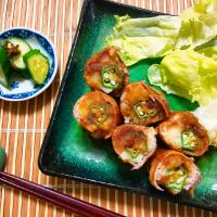 オクラとマッシュポテトの豚肉ロール🐷