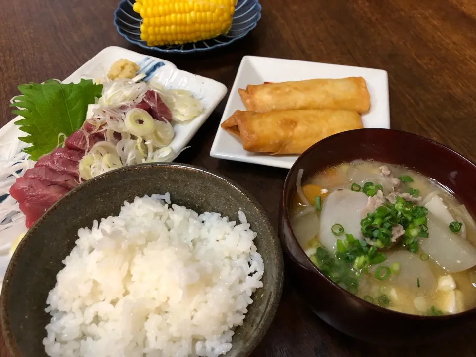 Snapdishの料理写真:鰹定食のような(^^)|たんぽぽぽんさん