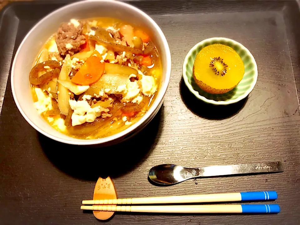 けんちん餡掛けうどん✨|パンダ母さん🐼さん