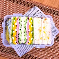 Snapdishの料理写真:サンドイッチ弁当|tomokoさん