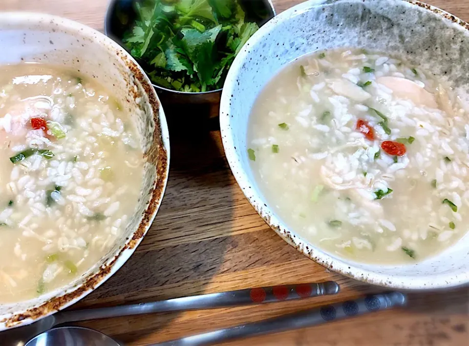 冷食の参鶏湯風スープごはん|じゅんさんさん