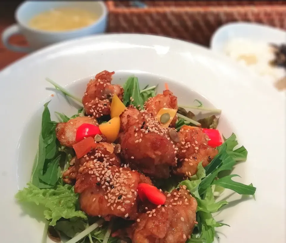 甘辛いチキンのランチ|ヴェローナのパン屋さんさん