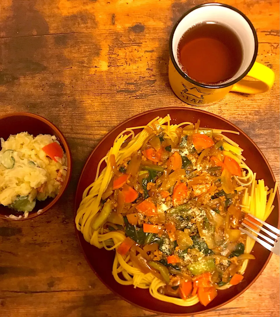 ズボラ料理成長記
カレーパスタ
ポテトサラダ|ズボラさん