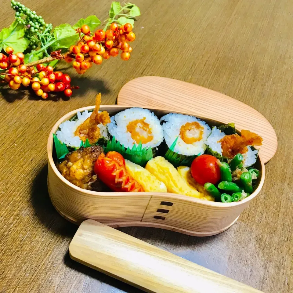 『海老フライ巻き』わっぱ弁当|nailsbayさん