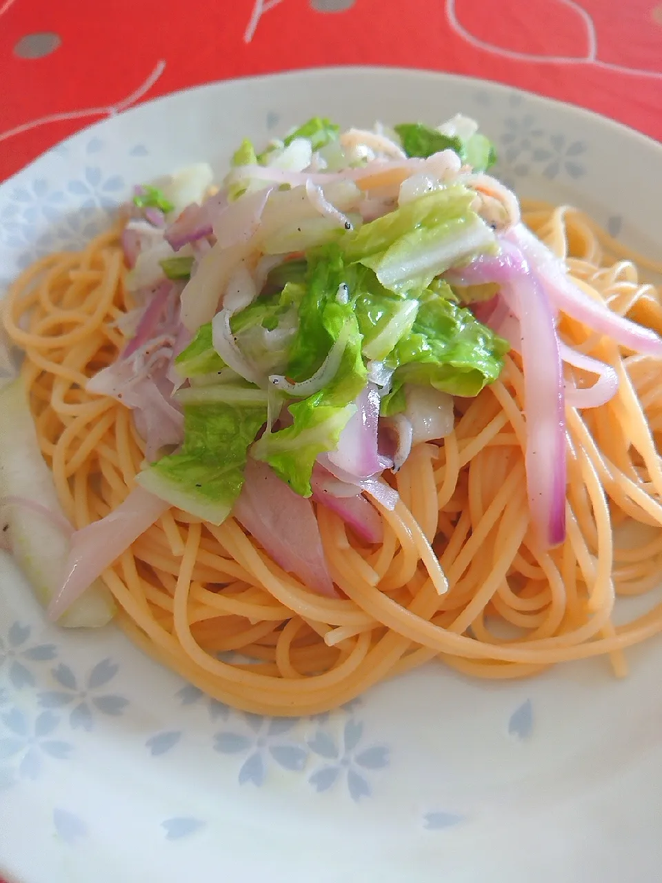 白菜とシラスの和風パスタ|ぱやさん