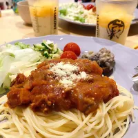 ミートソーススパゲッティ🍝|あやさん