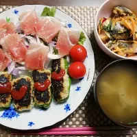 Snapdishの料理写真:ピーマンの肉詰め
イワシの南蛮漬け|oymyoさん