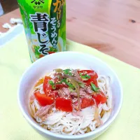 Snapdishの料理写真:トマトとツナのそうめん   感謝♡|あかねさん