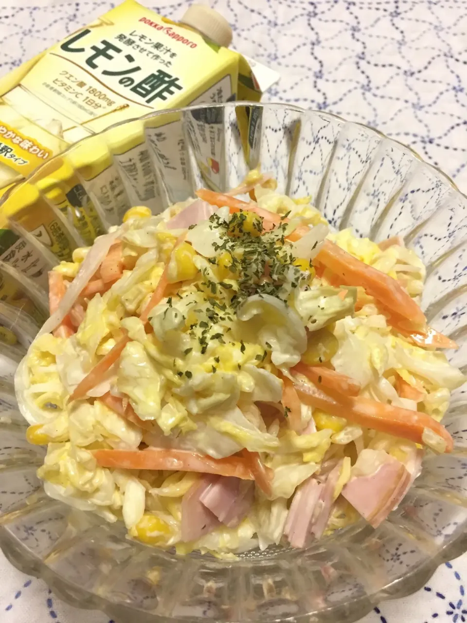 Snapdishの料理写真:レモンの酢🍋でコールスロー🥗|❁︎na--na❁︎Nさん