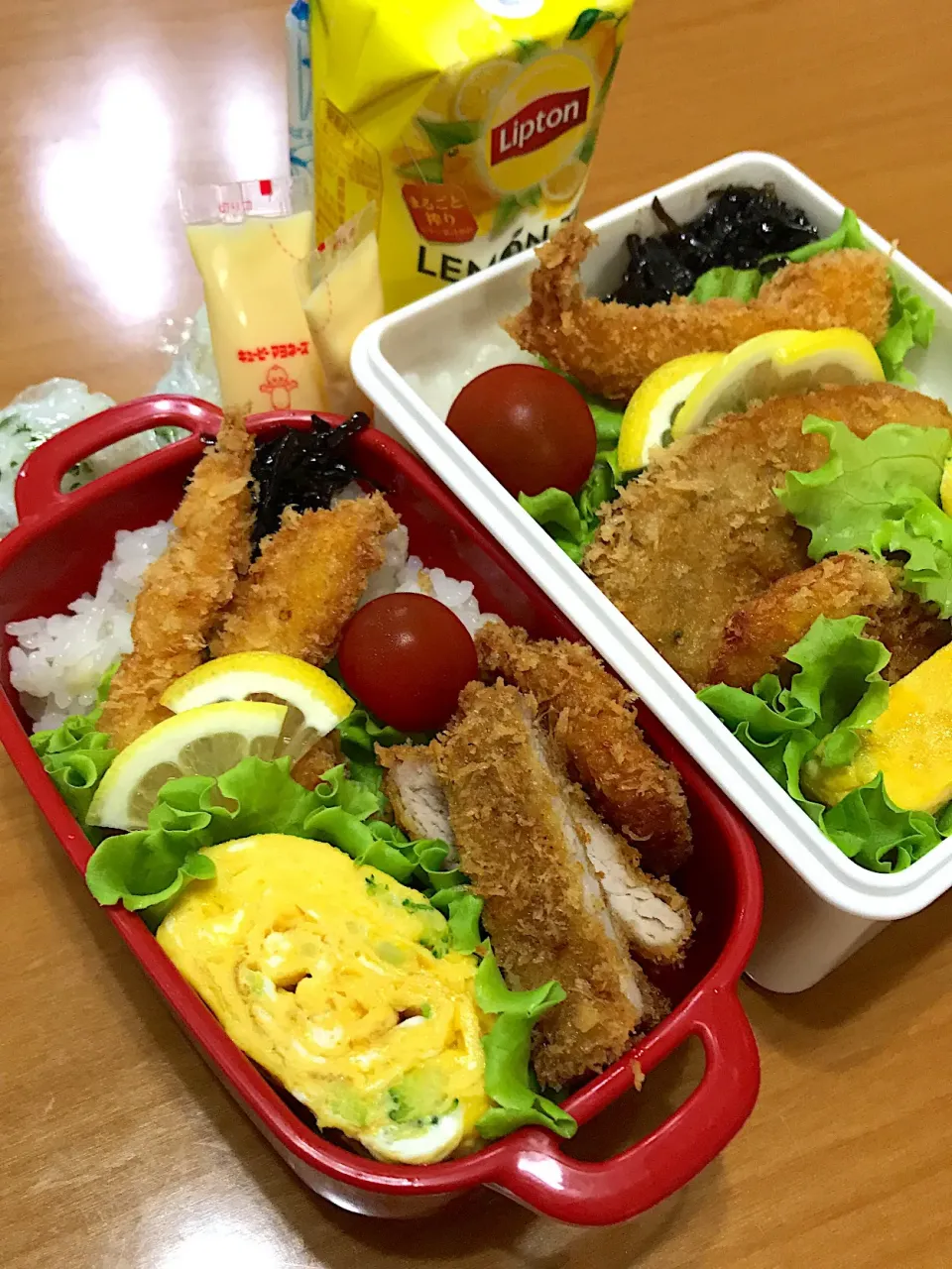 海老フライ&豚カツ弁当|まっきんさん