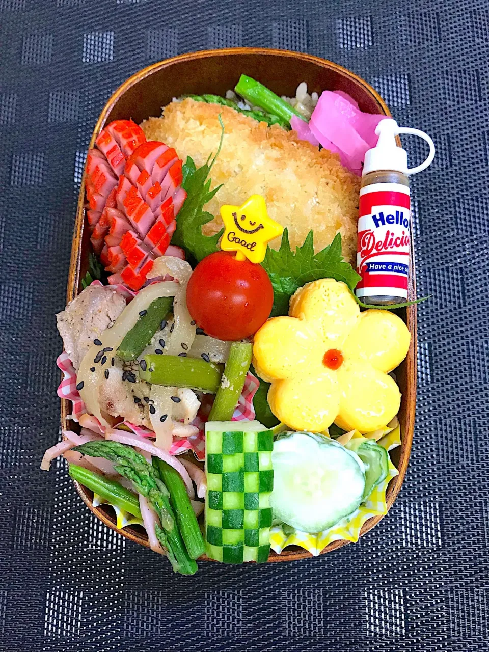 アスパラとツナ缶の炊き込みご飯弁当|みるぴょんさん