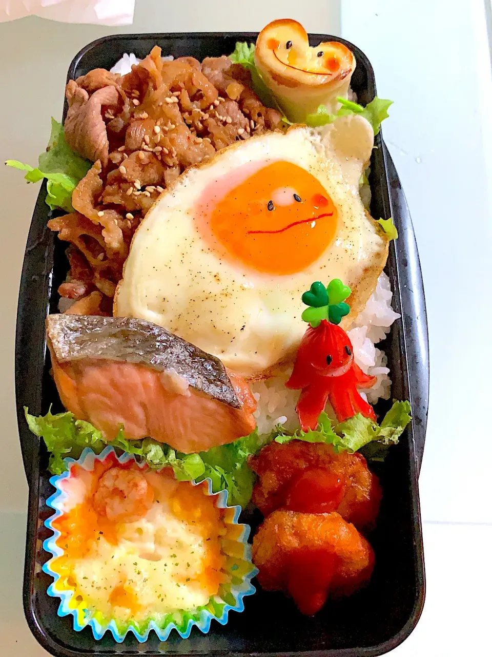 #息子弁当  
 #のっけ弁 
#梅雨いつ入るのかな？
 #いってらっしゃい🙋‍♀️|Yukaさん