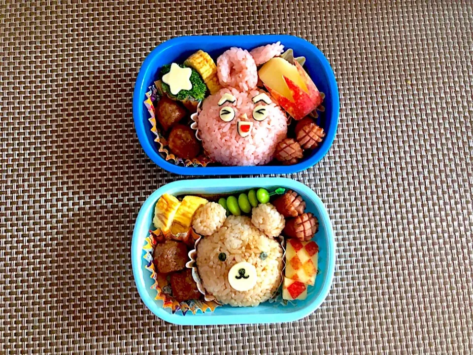 子供のお弁当👶けだまのゴンじろー&クマさん🧸キャラ弁|Airene Cailoさん