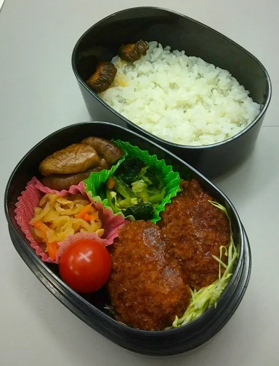 6月11日のサラメシは一口ソースカツ弁当(^o^)|ニッパーさん