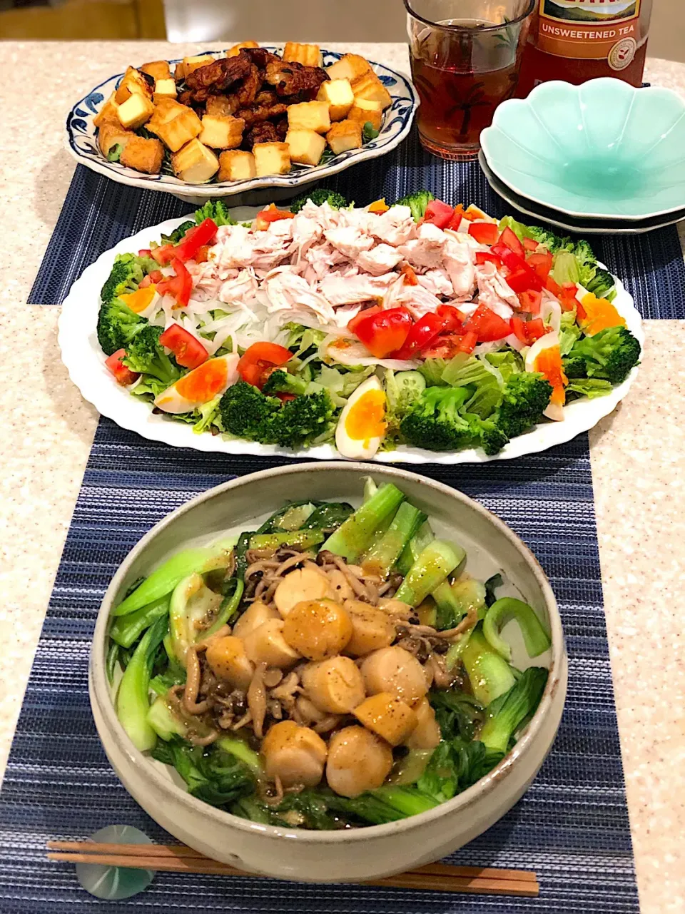 帆立青梗菜バター炒め🥬
筋肉サラダ🥗|Mayumiさん