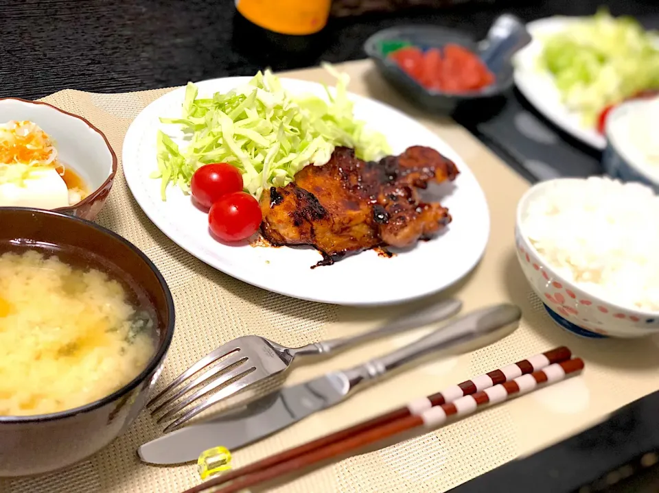 照り焼きチキン定食|yuyuさん