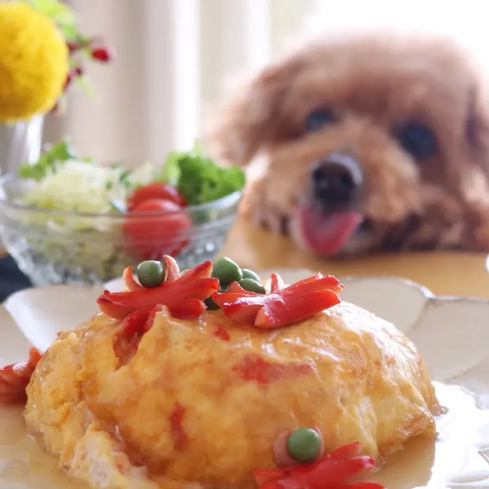 かに玉あんかけ丼

#カニさんウインナー|tomoさん