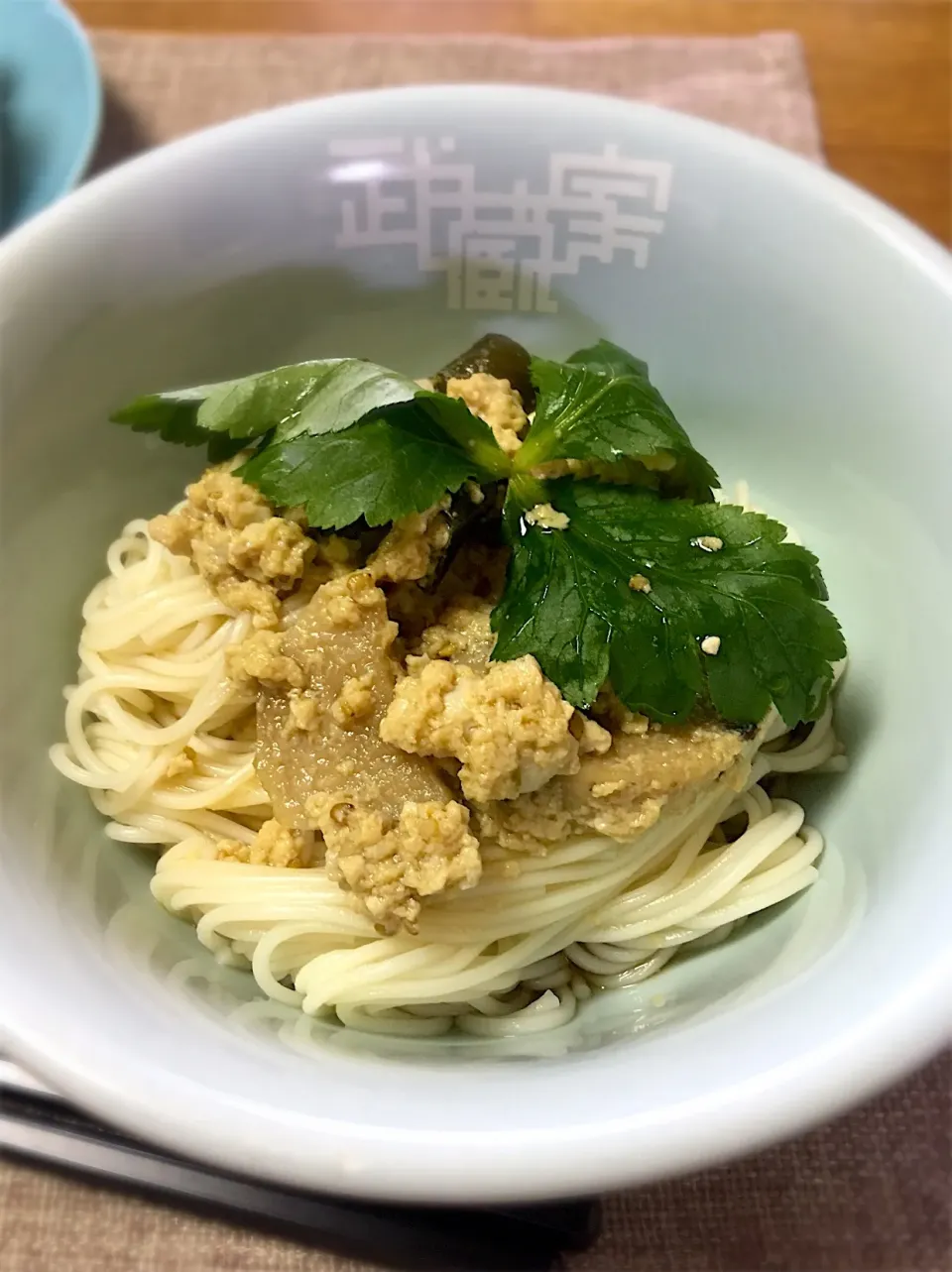 ミニそうめん×山芋とピーマンの焼きびたし
 #思いつき料理  #野菜料理  #常備菜|morimi32さん