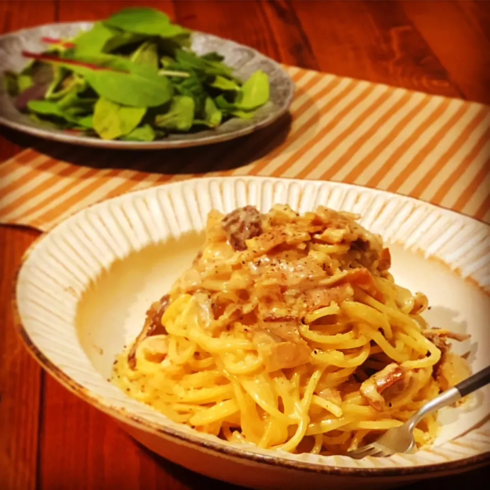 Snapdishの料理写真:ポルチーニたっぷりフンギパスタ🍄|もなかさん