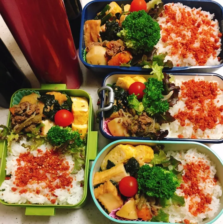 Snapdishの料理写真:今日のお仕事&学校弁当♪2019.6.13|ぐぅさん