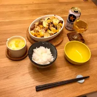 Snapdishの料理写真:ナスとジャガイモとズッキーニと挽肉のチーズオーブン焼き|たーぴさん