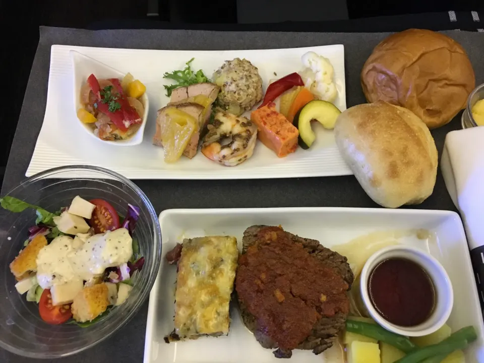 ハワイ島から成田空港行きのJAL機内食|フージさん