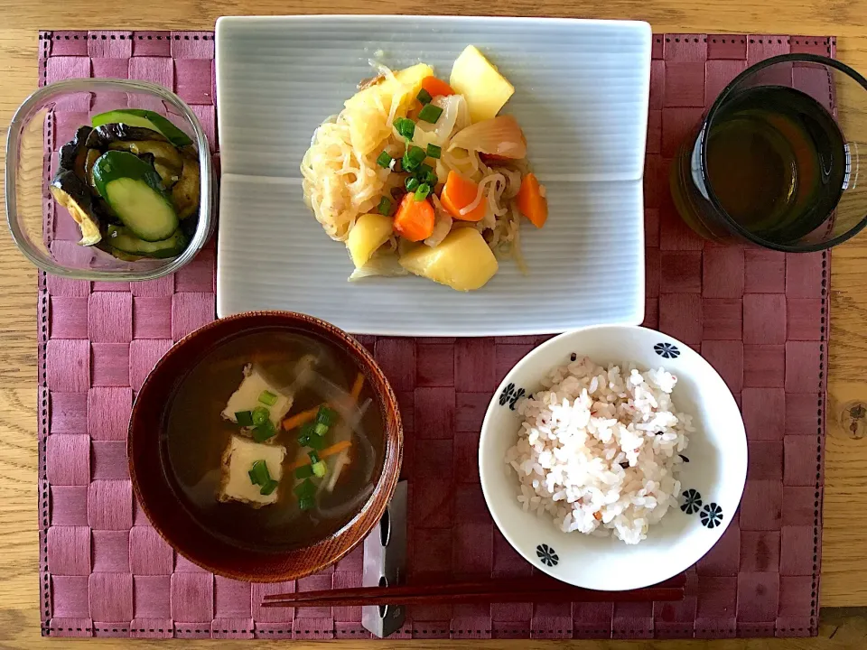 残り肉じゃがで朝ごはん|ayk6017さん