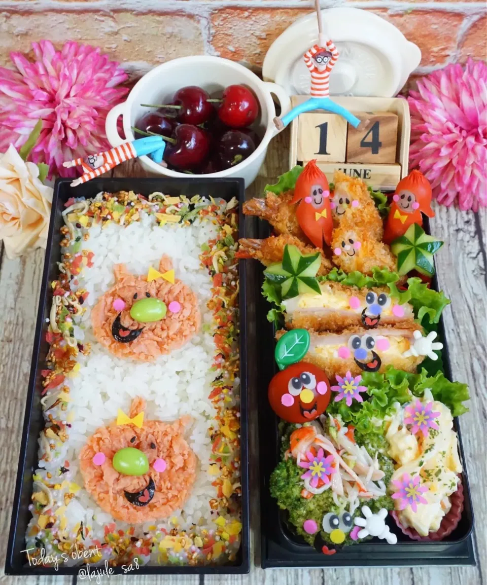 Snapdishの料理写真:﻿﻿﻿﻿﻿﻿﻿🅡🅐🅑🅑🅘🅣🐰𓂃ぉ弁当|La-Jule Sa8さん