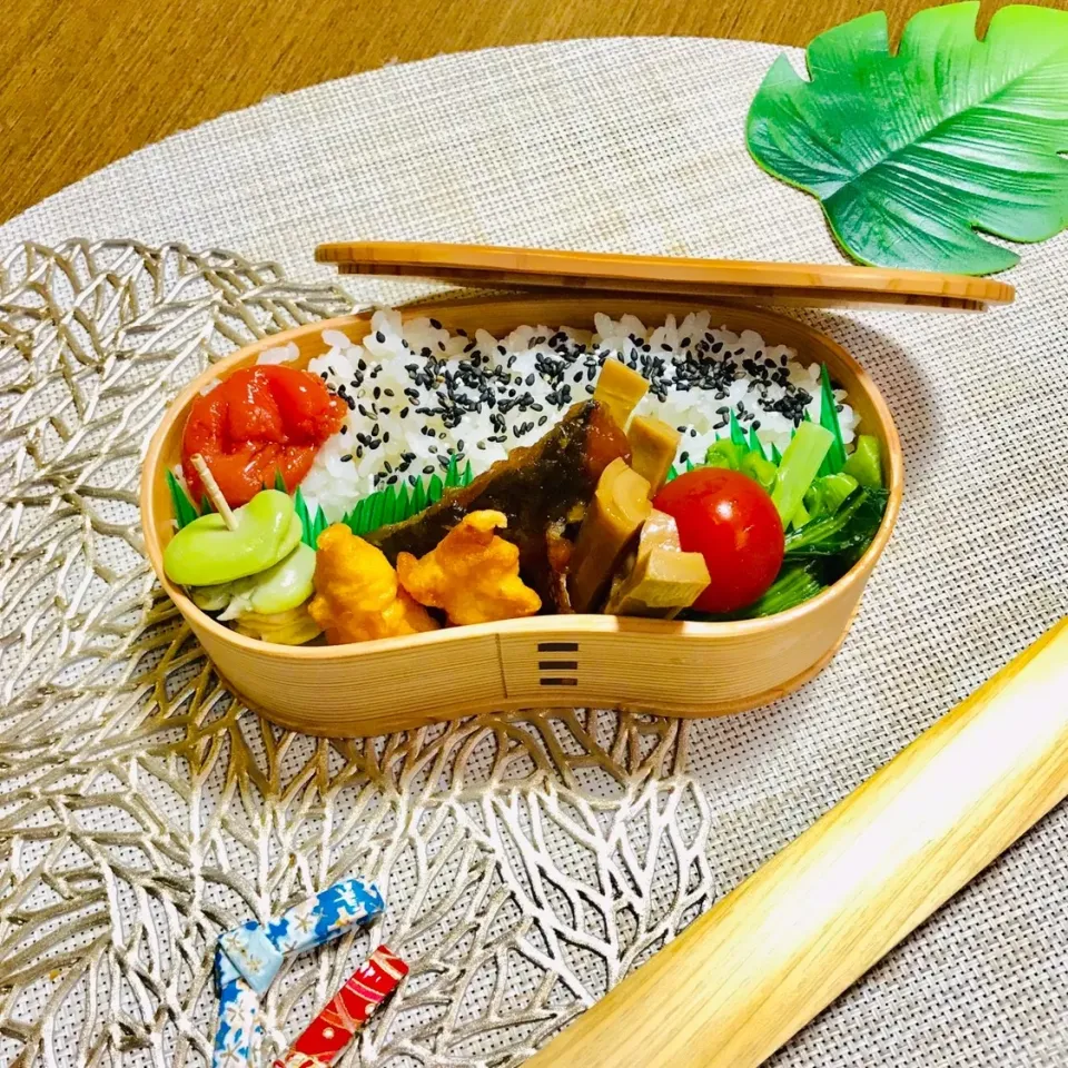 Snapdishの料理写真:『とり天と破竹の中華煮』わっぱ弁当|nailsbayさん