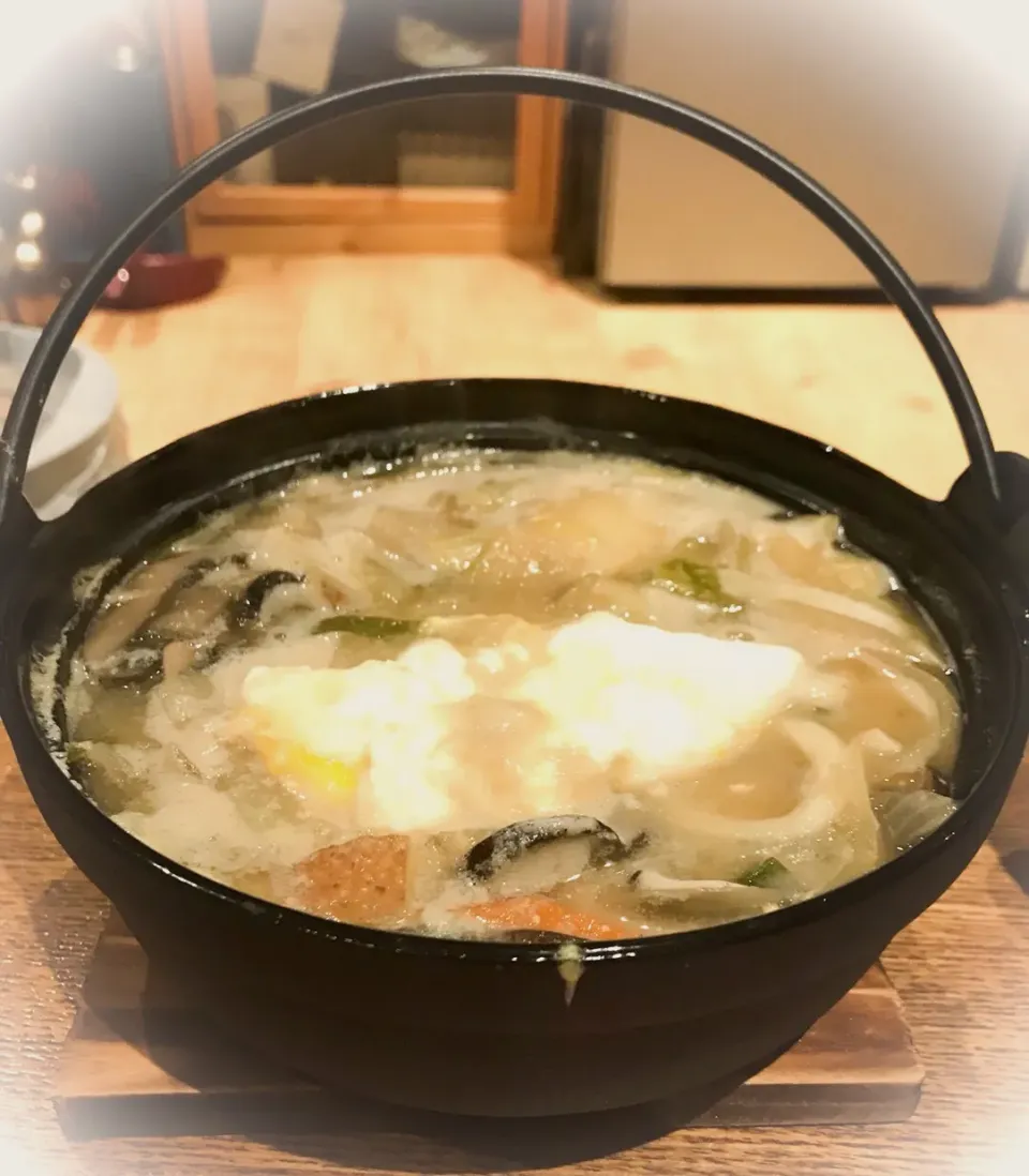 Snapdishの料理写真:シュトママさんの料理 豆乳豚汁うどん リメイク料理|YOさん