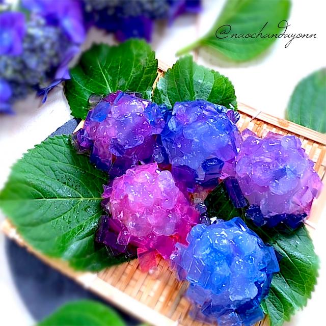 紫陽花饅頭今日のおやつ Naochandayonn Snapdish スナップディッシュ Id Soezja