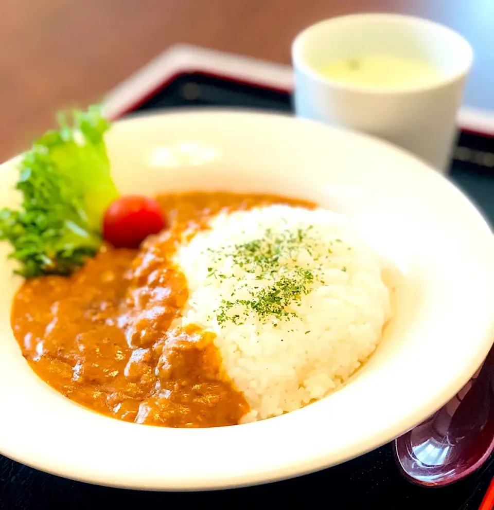 #今日のお家ランチ#キーマカレー#青汁ヨーグルトドリンク#一人ランチ|笙　みかんさん