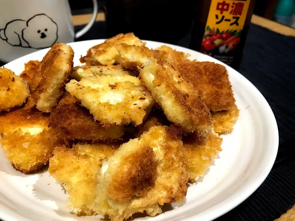 今日の大皿 揚げ焼き豆腐カツ|グレナダ君さん