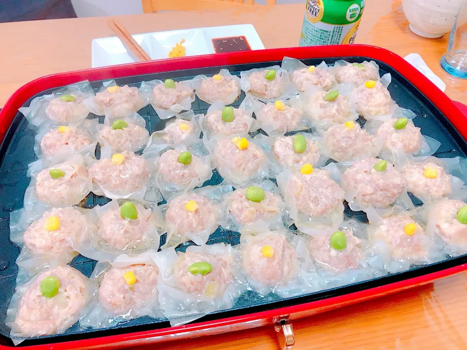 Snapdishの料理写真:#たこ焼き器シュウマイ  #ブルーノ|karinさん