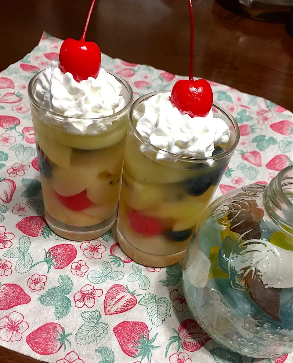 Snapdishの料理写真:梅雨にさっぱりゼリー🍒|みっこちゃんさん