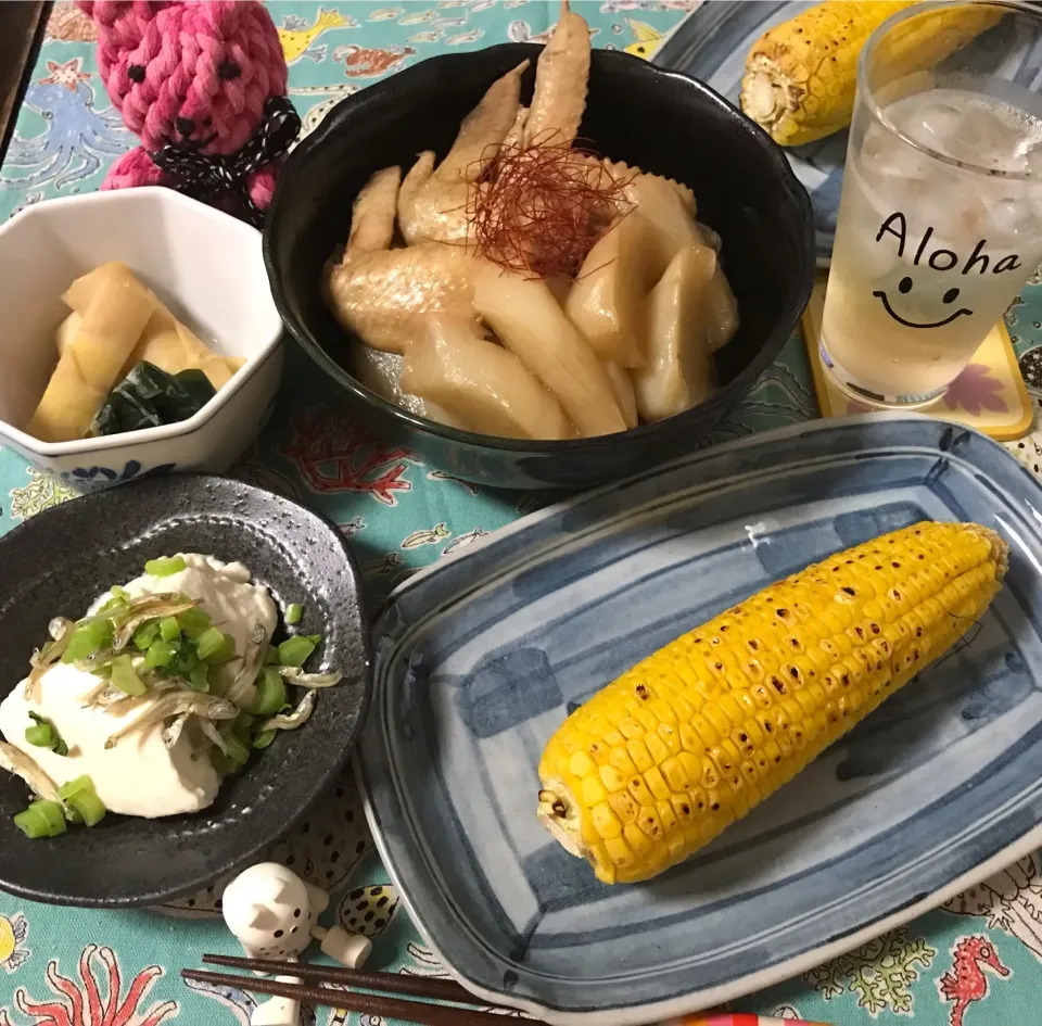 旬を食材堪能❤️焼きもろこしも美味いな〰|noeさん