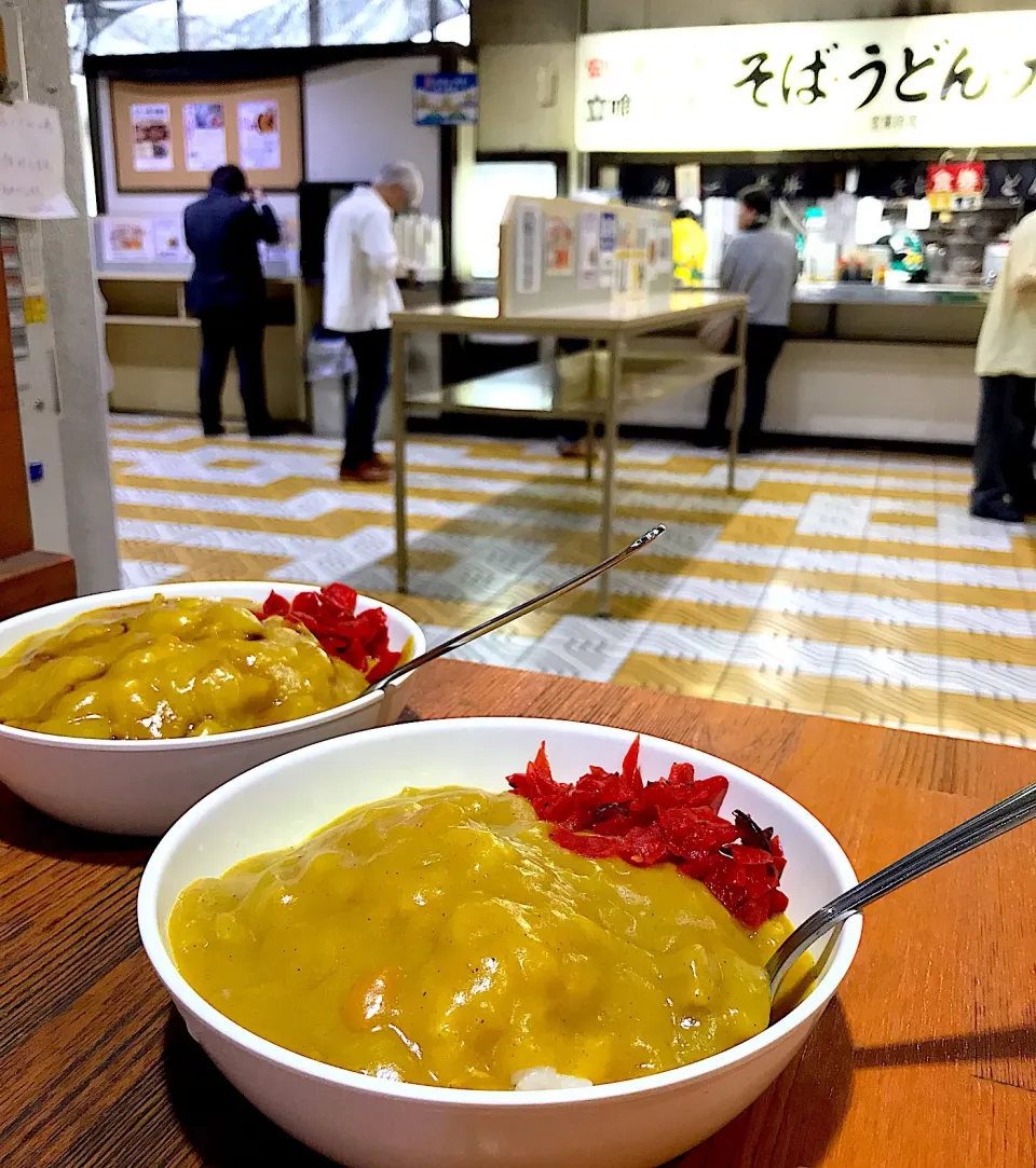 晩ごはん  バスセンターのミニカレーライス|砂雪さん