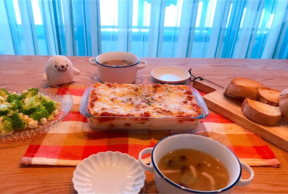 父の日ディナー🍽💕

旦那さんの好きなラザニアを😎
前より上手にできた〜✨|おーやんさん