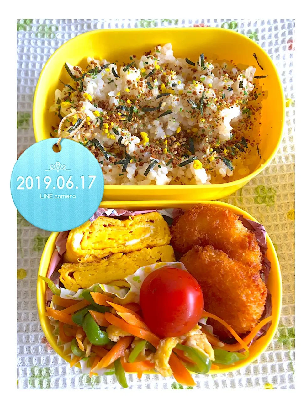 Snapdishの料理写真:コーンクリームコロッケお弁当 #jkお弁当|harutomomamaさん