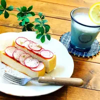 Snapdishの料理写真:レモンの酢で🍋漬けラディッシュとレモンヨーグルトドリンク