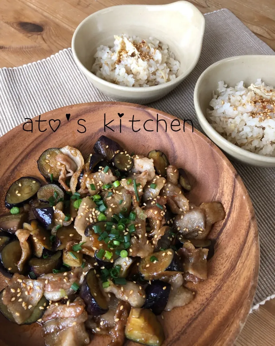 あんみっちゃんさんの料理 お箸が止まらなぁ〜い♬なすと豚肉の甘辛炒め🌿
   2019/06/17🌿|あとさん