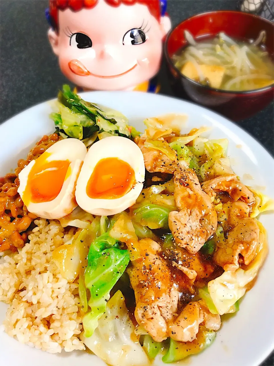 ごはんに絡む♡豚こまとキャベツのとろみ炒め。|ぽき。さん